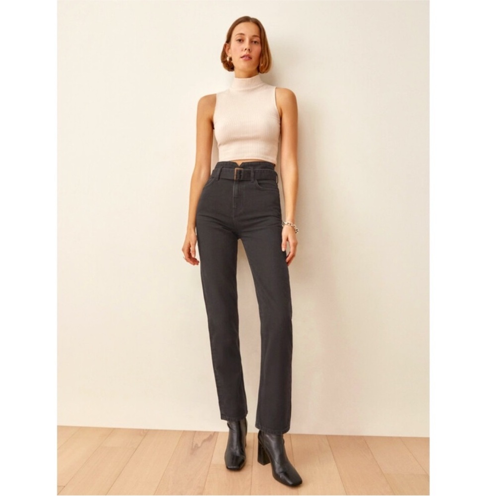 Reformation Charcoal High Rise Jeans